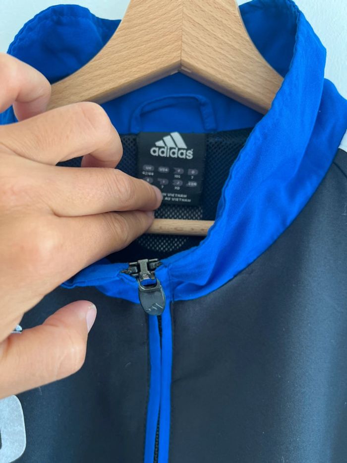 Veste de sport ( foot ) Adidas vintage taille XL couleur noir & bleue. - photo numéro 2