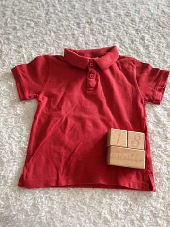 Polo rouge 18/24 mois