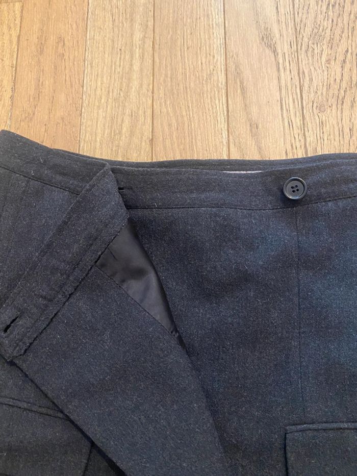 Mini jupe upcyclée grise Chi Kimlong taille 38 - photo numéro 3
