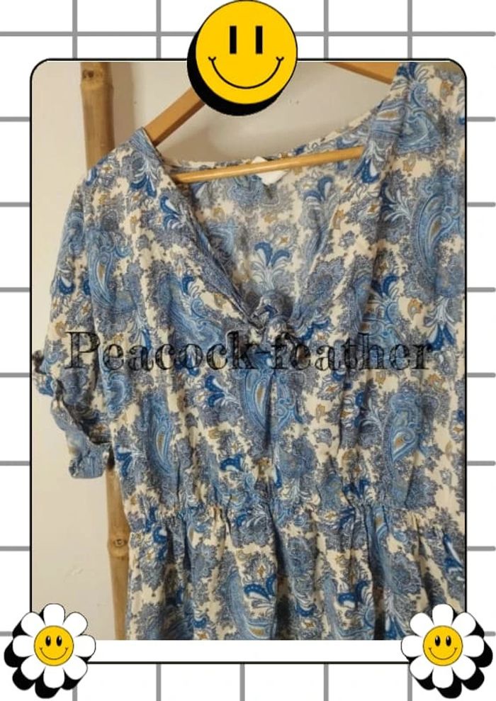 Tunique robe h&M bleue 44 - photo numéro 2