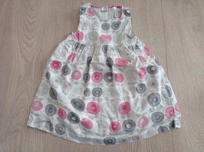 Ensemble fille 3 pièces robe tee shirt ML et collants Obaïbi 18 mois - photo numéro 2