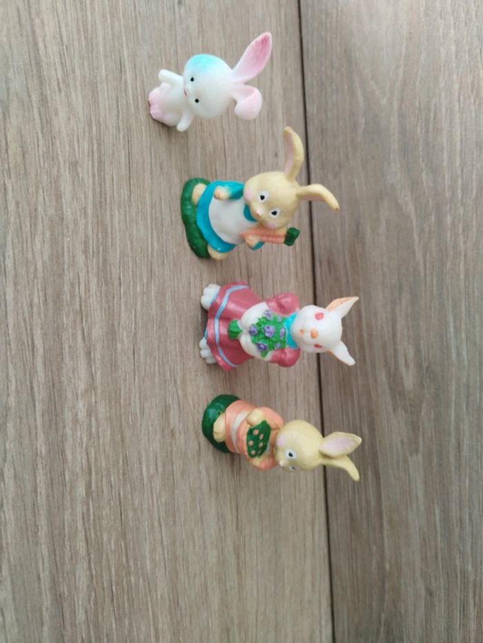Lot de petites figurines lapin vintage - photo numéro 3