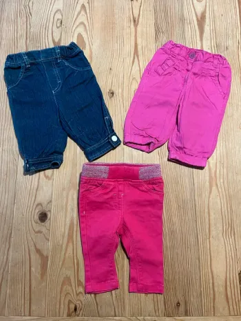 Lot de pantalons fille 3 mois