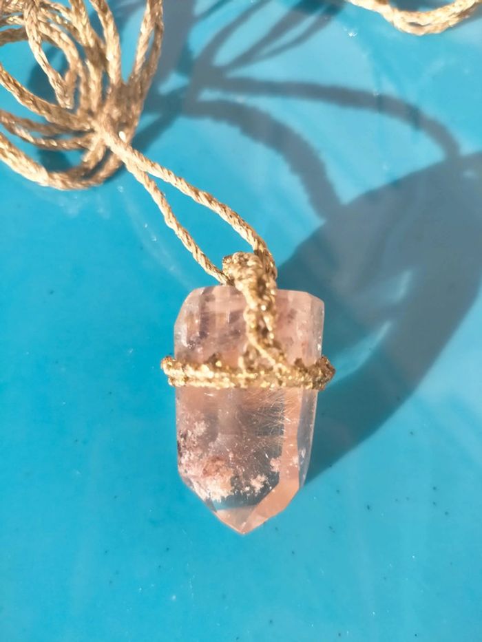 Pendentif cristal lodolite rutile - photo numéro 2