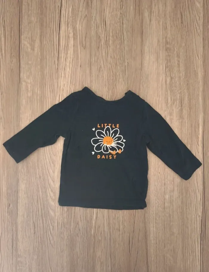 T-shirt bleu marine en coton