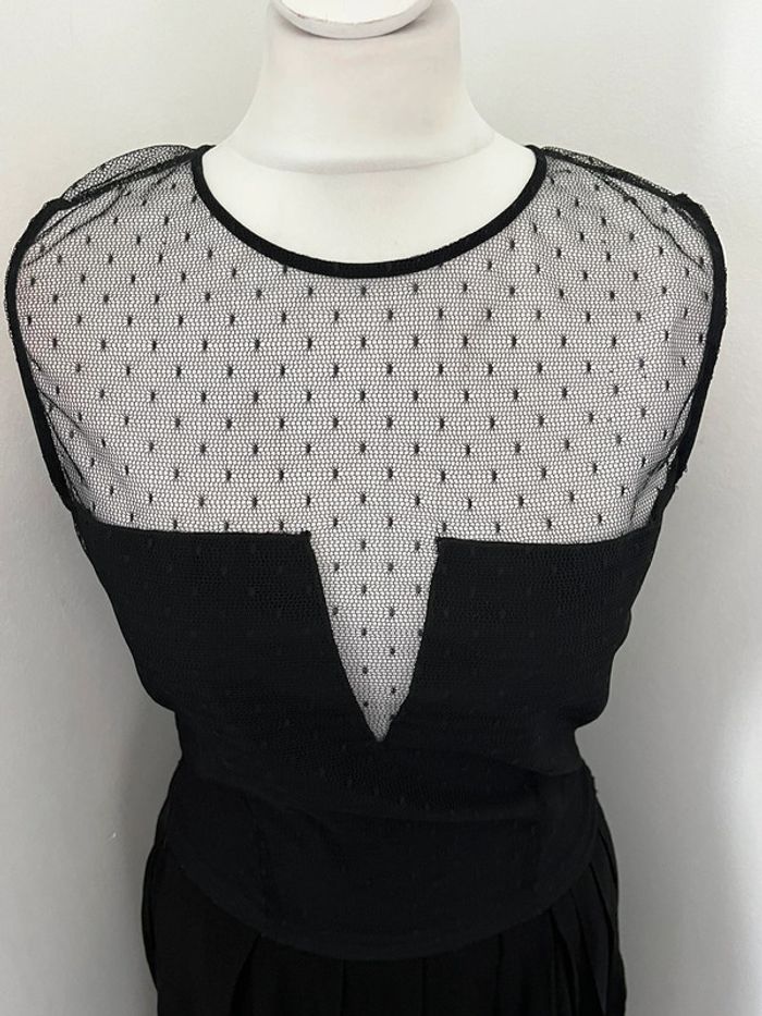 Robe cintrée noire et dentelle Maje M - photo numéro 2