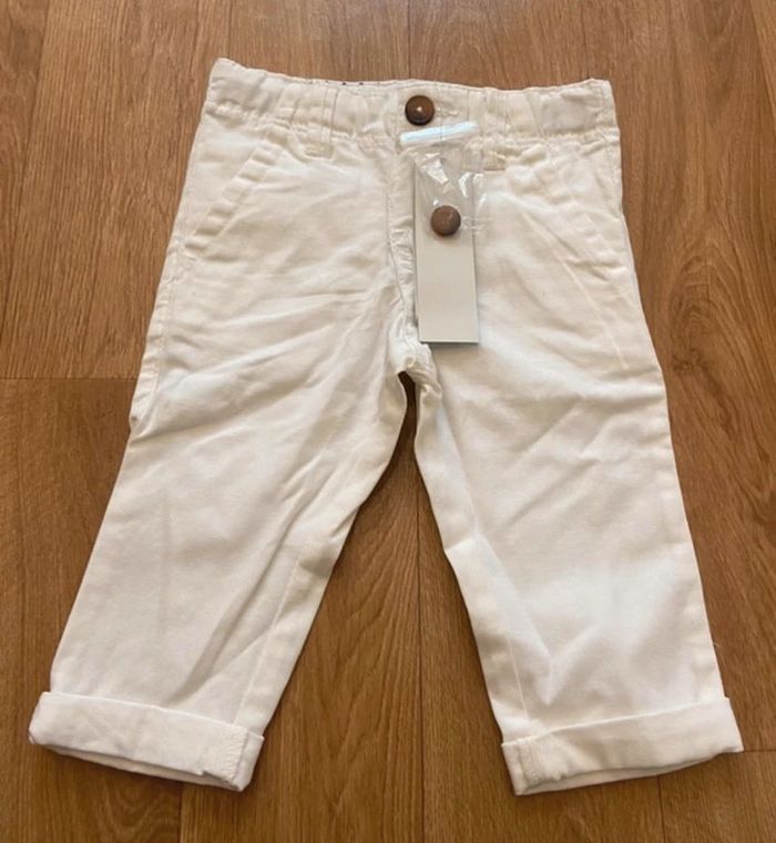 Pantalon blanc mixte 6M