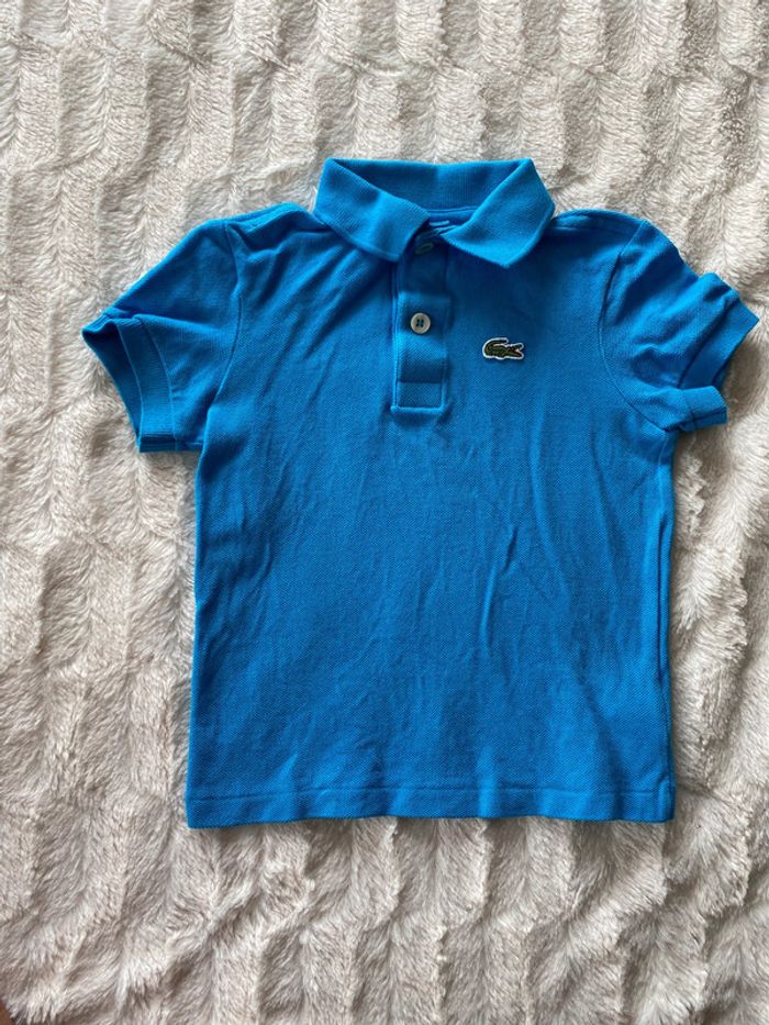 Polo Lacoste bleu turquoise