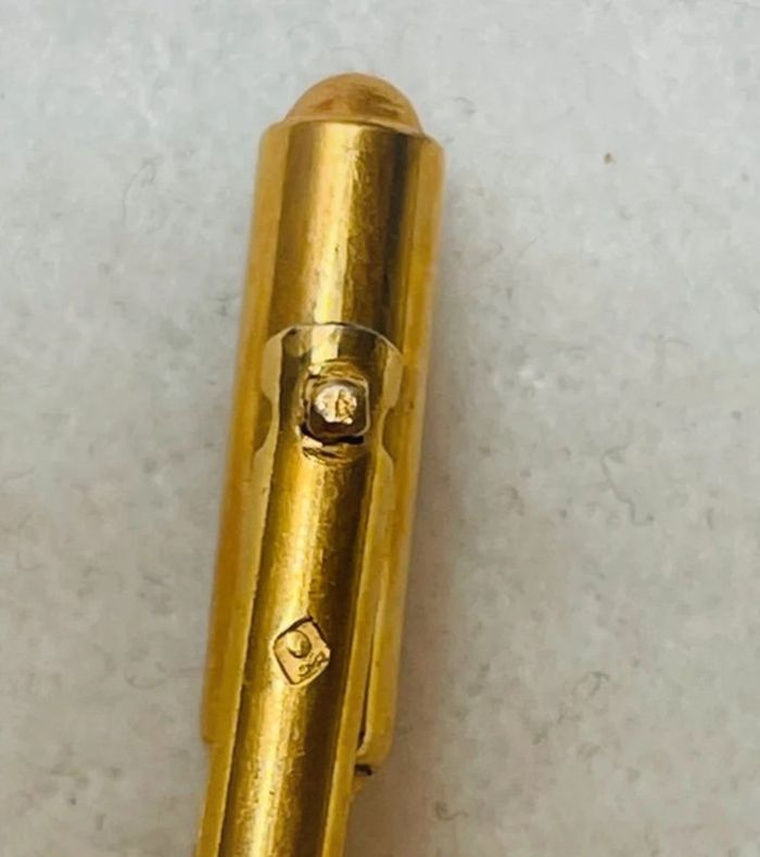 🔥 Paire Boutons de manchette vintage chic  rectangle . Plaqué or poinçon. - photo numéro 2