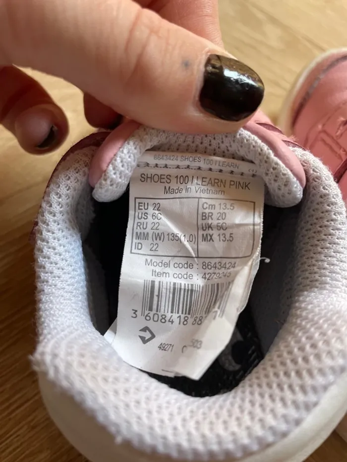 Basket rose petite filles taille 22 - photo numéro 5