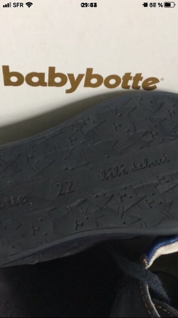 Chaussure baby botte taille 22 - photo numéro 3