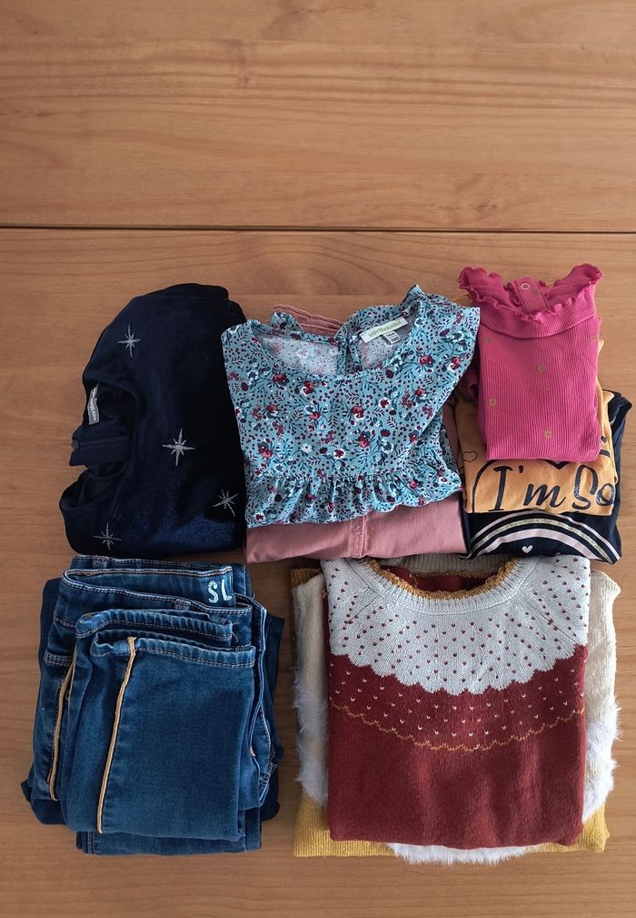 Lot vêtements fille mi saison hiver  10 ans