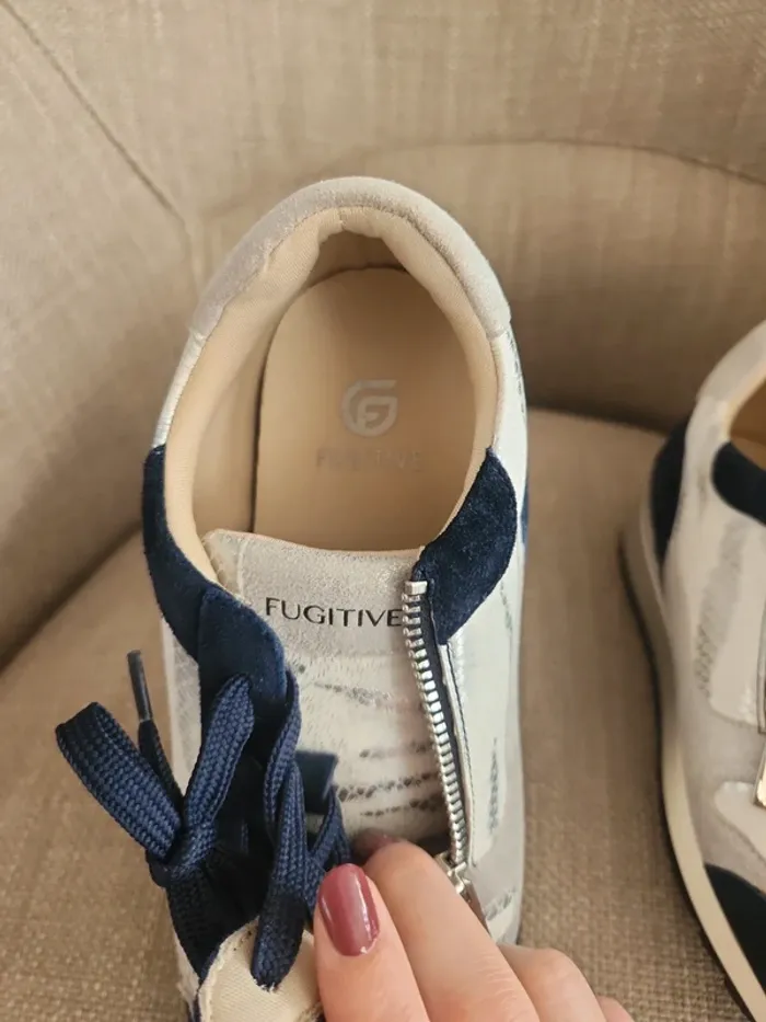 Baskets de ville Fugitive 40 bleu marine gris et blanc - photo numéro 10