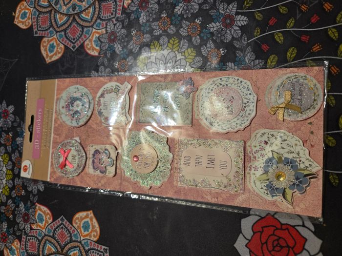 Planche de stickers 3d