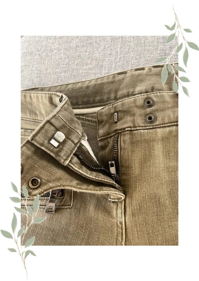 Jean Vert Effet Usé/Déchiré – Balmain – Taille 40 💚 - photo numéro 4