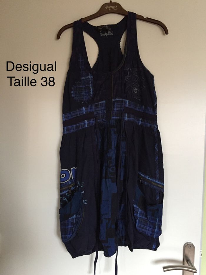 Robe Desigual bleue Taille 38 - photo numéro 2