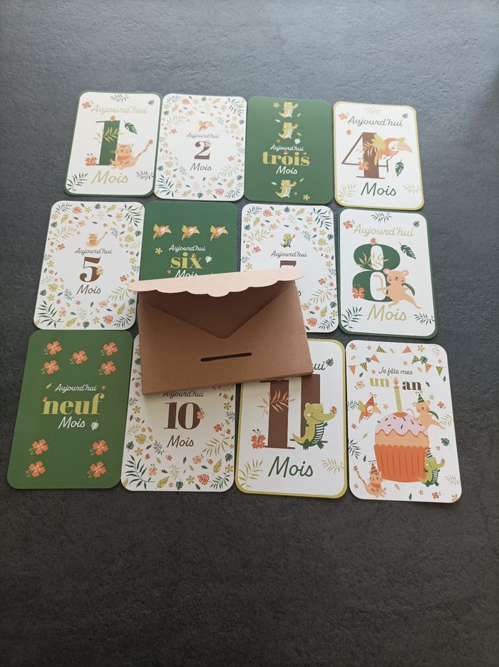 Cartes premiers mois de bébé - photo numéro 2