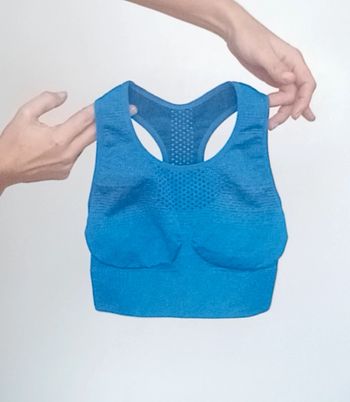 Brassière de sport respirante bleu XS