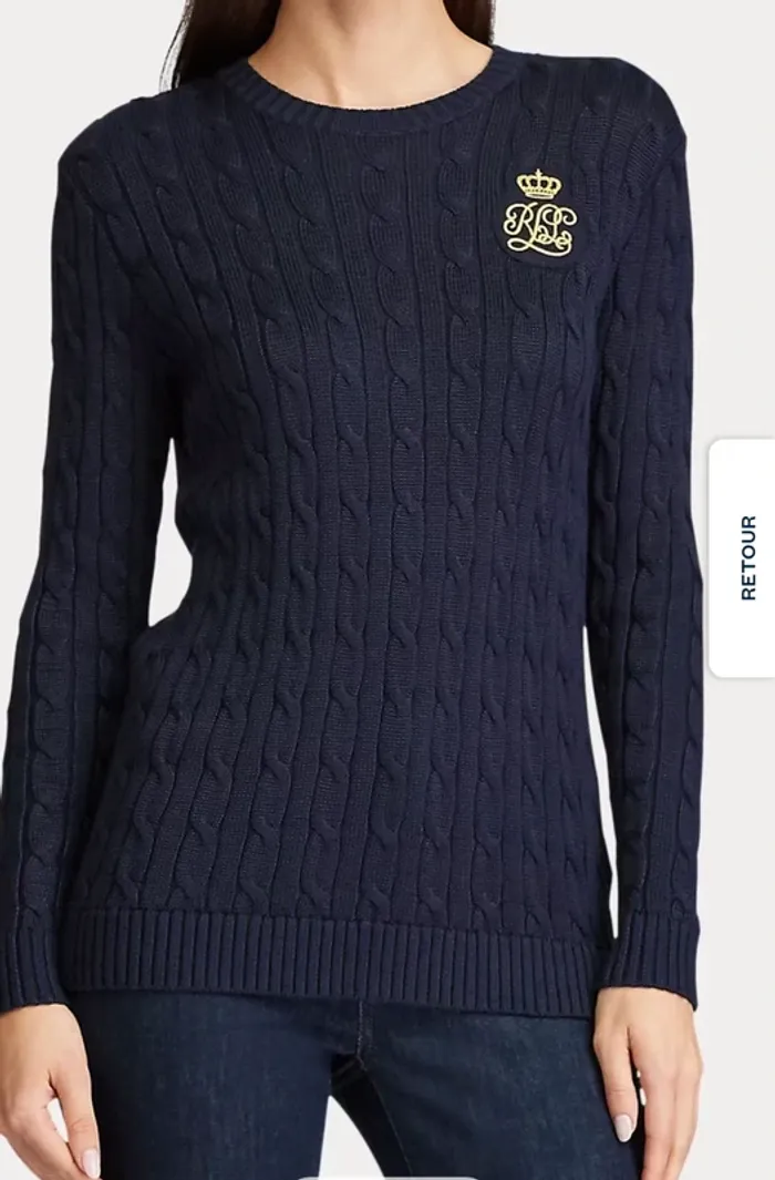 Pull torsadé avec logo Ralph Lauren taille S - photo numéro 7