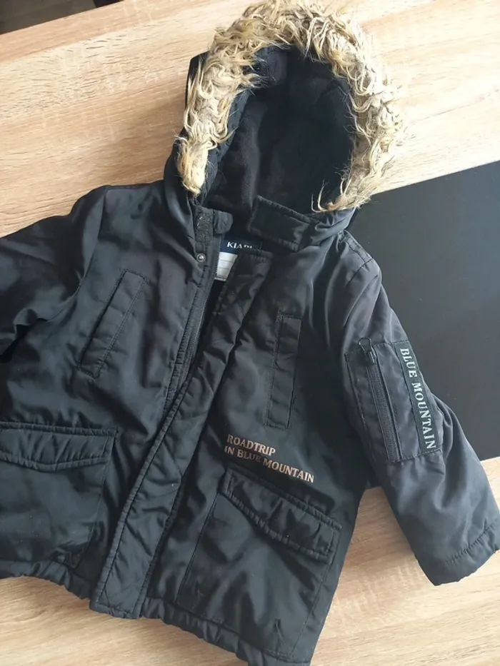 Blouson noir garçon 3 ans - photo numéro 7