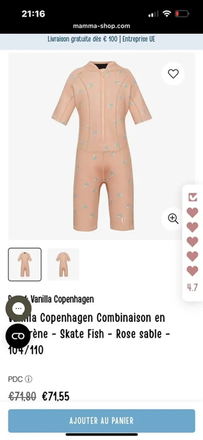 Combinaison Néoprène taille 3/4ans - photo numéro 8