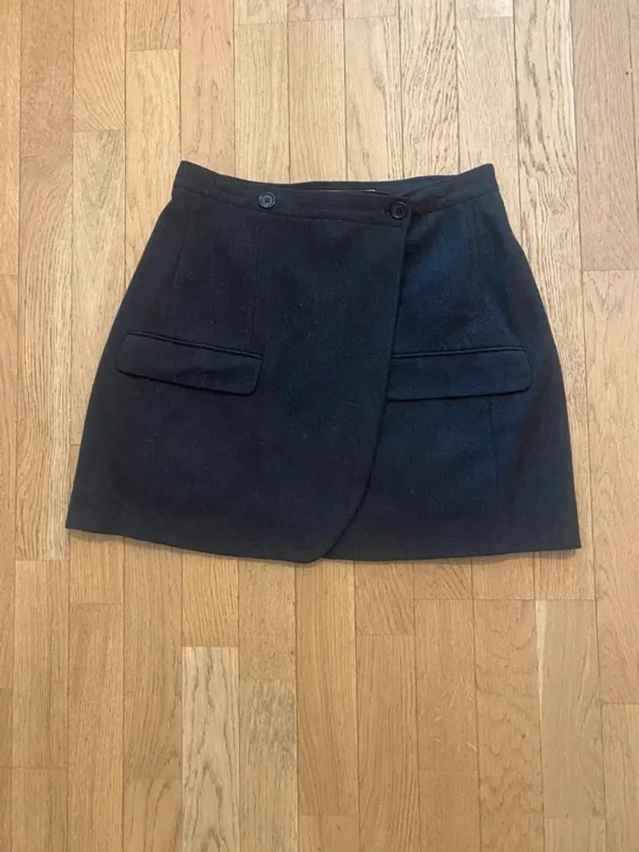 Mini jupe upcyclée grise Chi Kimlong taille 38 - photo numéro 2