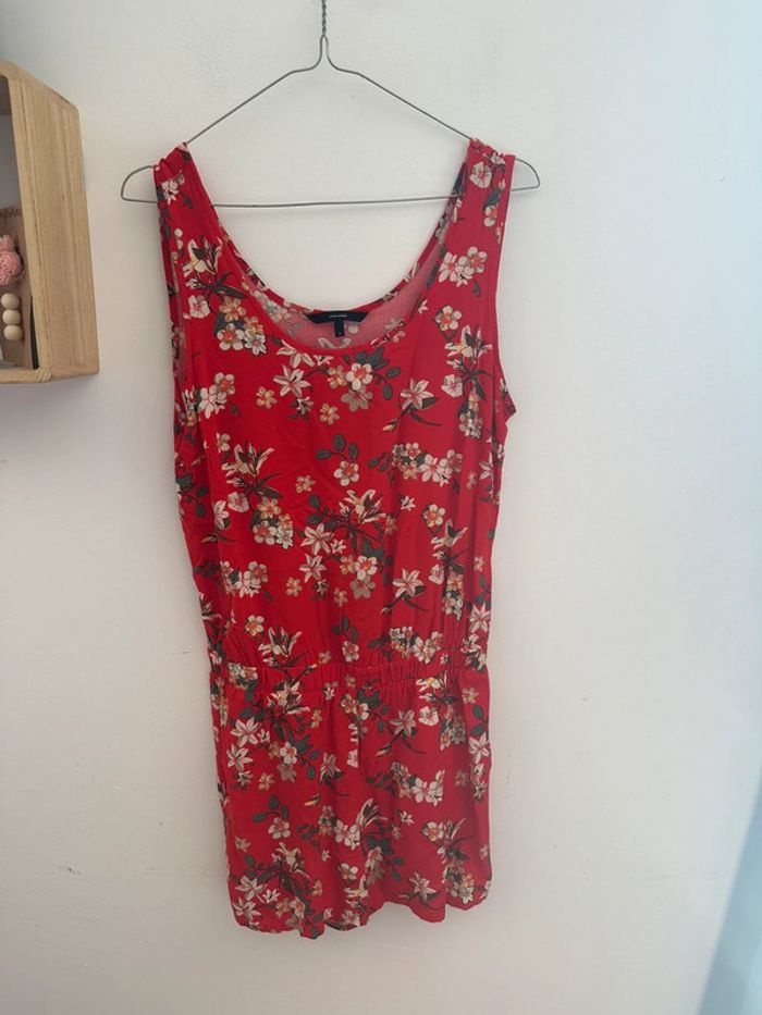 Sublime Combi, short, Véro Moda, à fleurs rouge, taille S