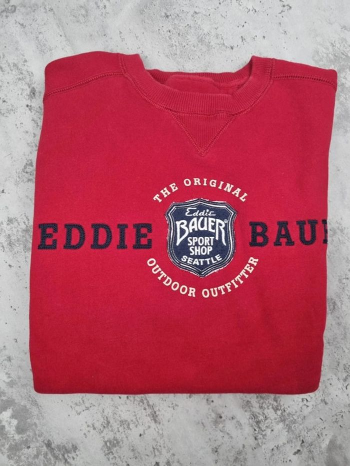 Sweat col rond Eddie Bauer rouge – Taille M Homme - photo numéro 2
