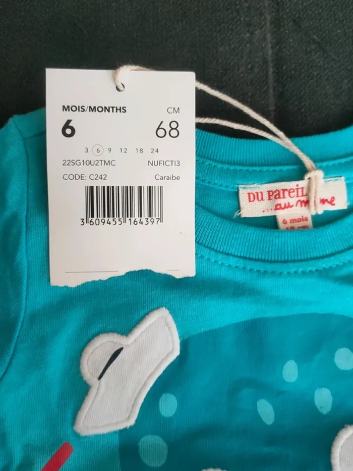 Tee shirt blau neuf du pareil au même - photo numéro 3