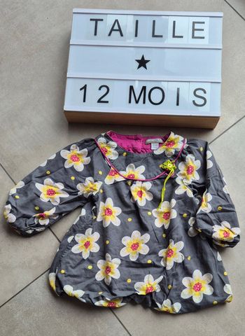 Blouse fleurie 12 mois