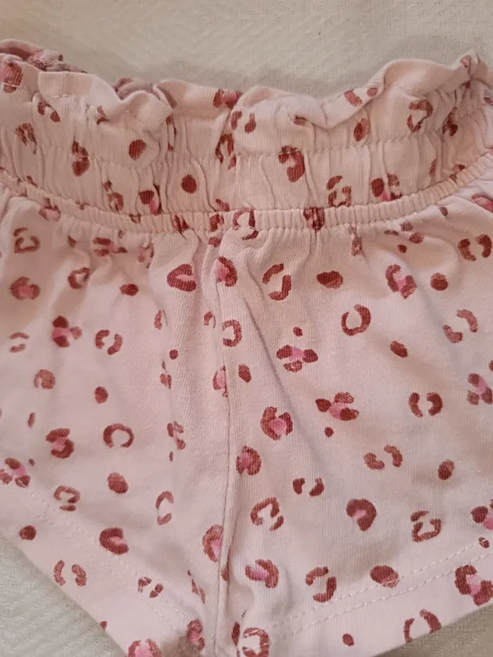 🎀 jolie petit short imprimé léopard rose taille 0/3 mois Primark 🎀 - photo numéro 2