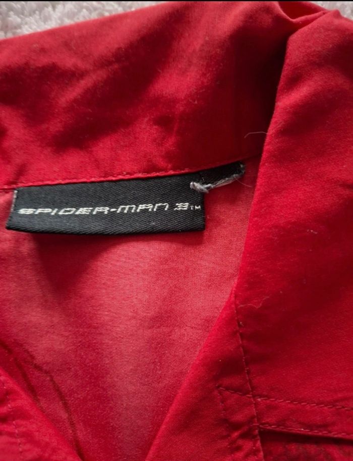 Chemise tissu léger rouge  imprimé spiderman super héros marvel 5A - photo numéro 4