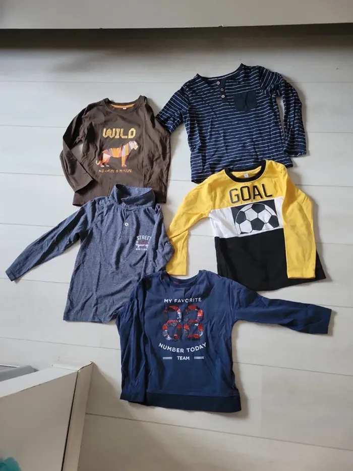 Lot polos manches longues 5ans