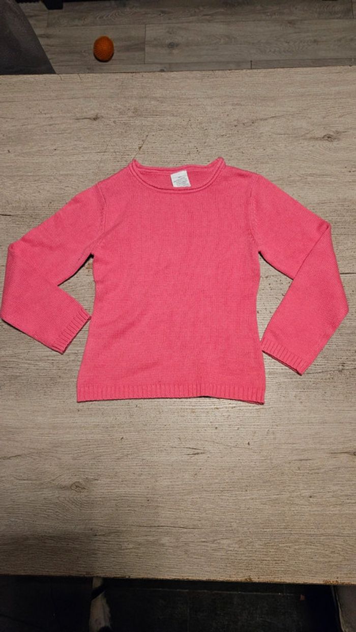Pull fille rose à manches longues, Kiabi, 8 ans, nickel - photo numéro 2