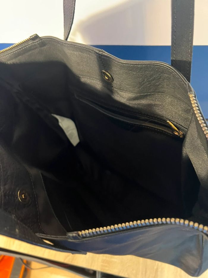 sac à main noir kocca en cuir - photo numéro 3