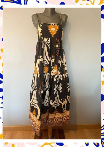 Robe à bretelles avec élastique dans le dos 🌸