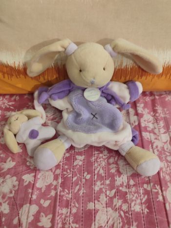 Doudou lapin violet doudou et cie