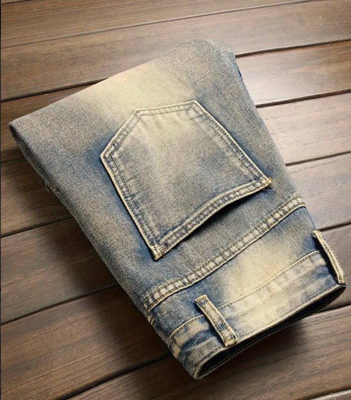 Neuf Pantalon skinny stretch pour homme Aspect Vintage lavé Taille 38 - photo numéro 5