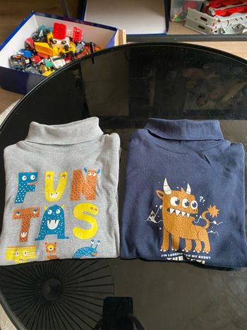 Lot 2 tops cols roulés