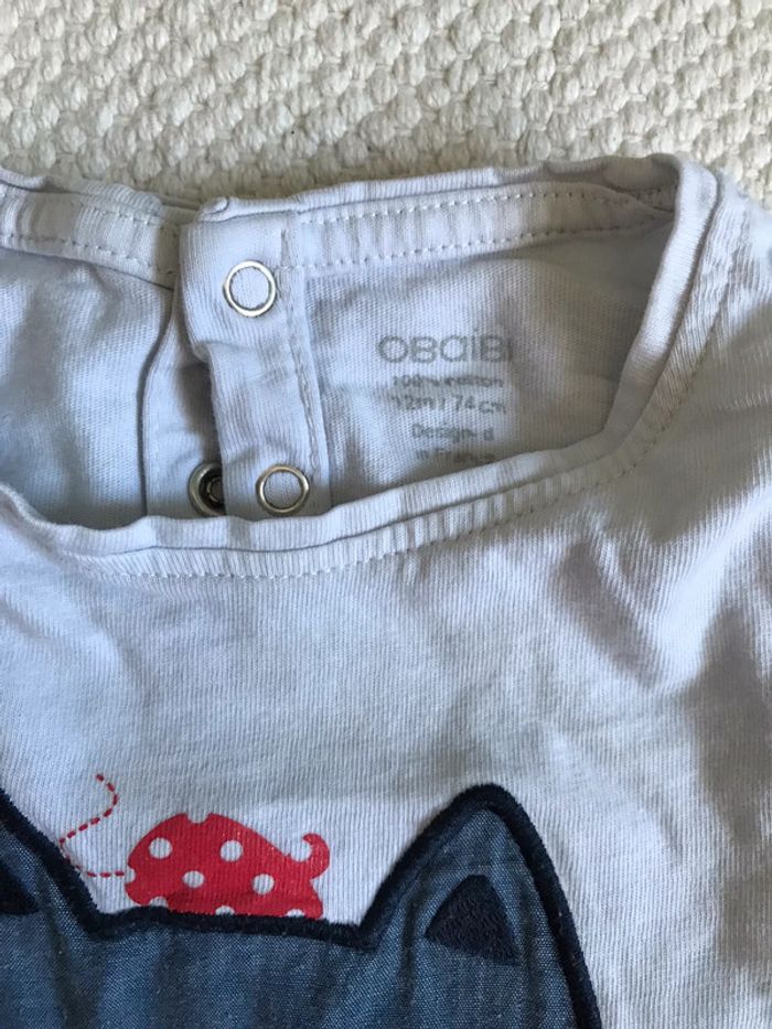 T-shirt ml chat obaïbi - photo numéro 3