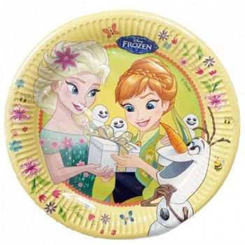 8 ASSIETTES PAPIER LA REINE DES NEIGES - FROZEN - DISNEY - NEUF