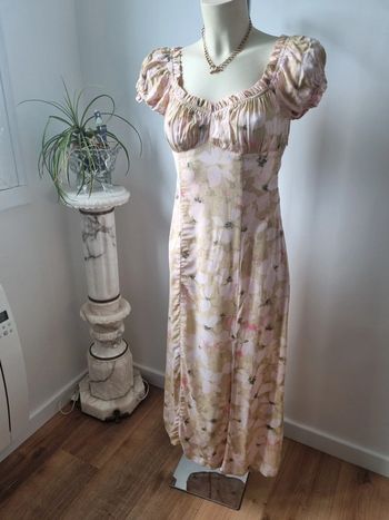 Robe bohème épaule dénudé floral H&M