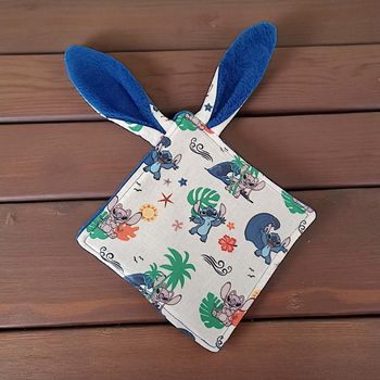 Doudou plat « imprimé Disney : Stitch »