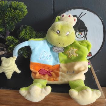 Doudou et compagnie marionnette grenouille les Zouzoos A la mer Tatoo Étoile  #geektradedoudou
