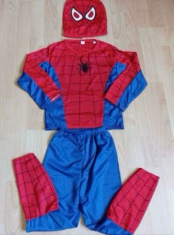 Déguisement Spiderman bleu et rouge 5-6ans