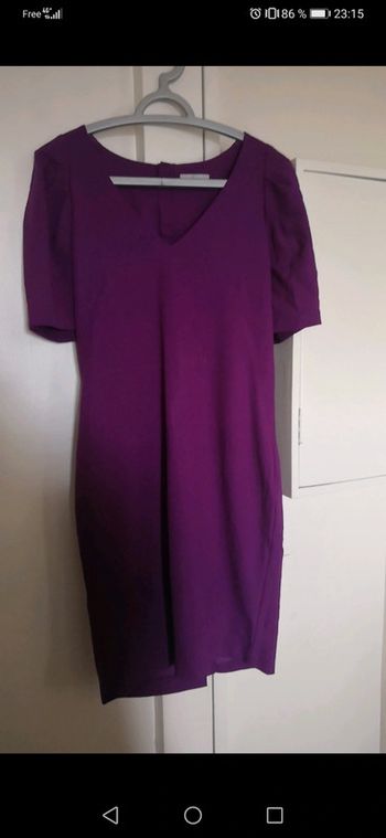 Robe manches courtes violette