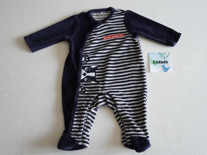 Lot de 4 Pyjamas velours Orchestra/U Tout petit/Disney/Bout'chou Taille : 1 mois - photo numéro 2