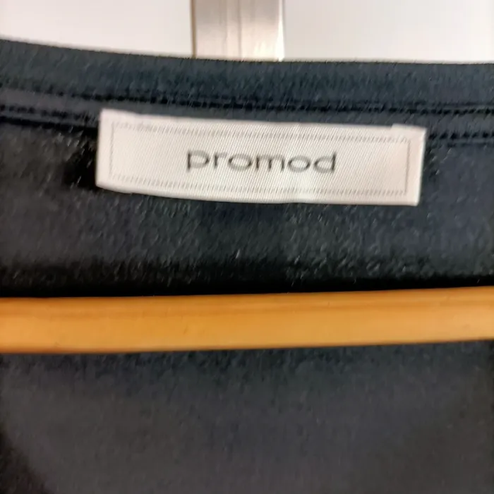 Robe droite noire Promod drapée avec nœud col taille 2/M A1410 - photo numéro 5