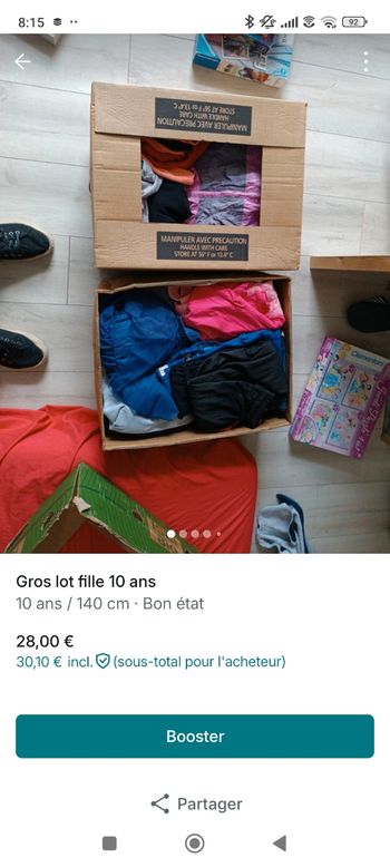 Gros lot de vêtements fille  10 ans
