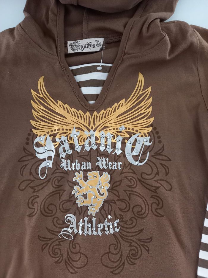 Pull à capuche fille 6 ans neuf - photo numéro 2